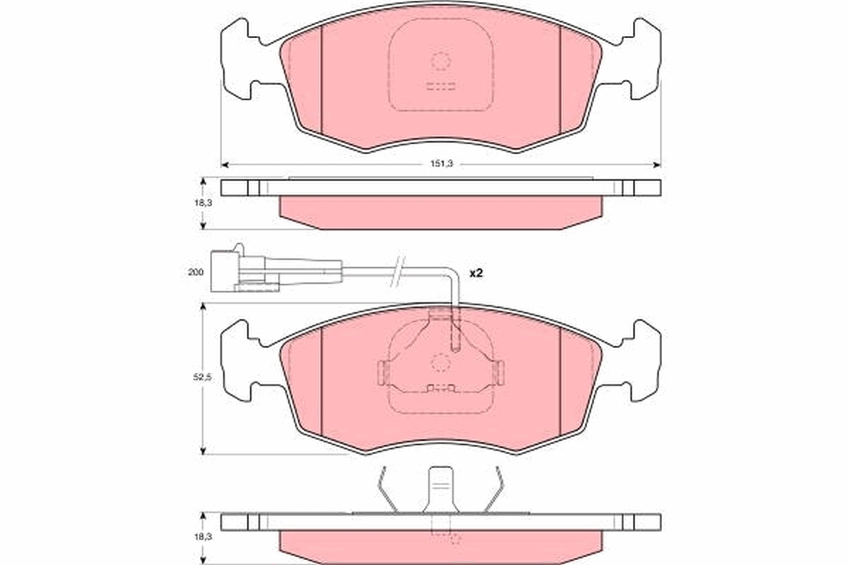 Brake Pad Set, disc brake GDB1341
