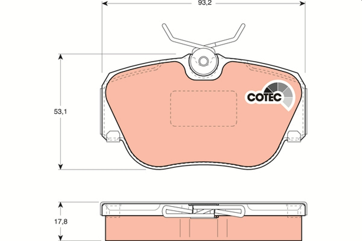 Brake Pad Set, disc brake COTEC GDB817