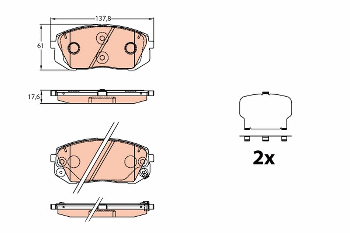 Brake Pad Set, disc brake GDB3640