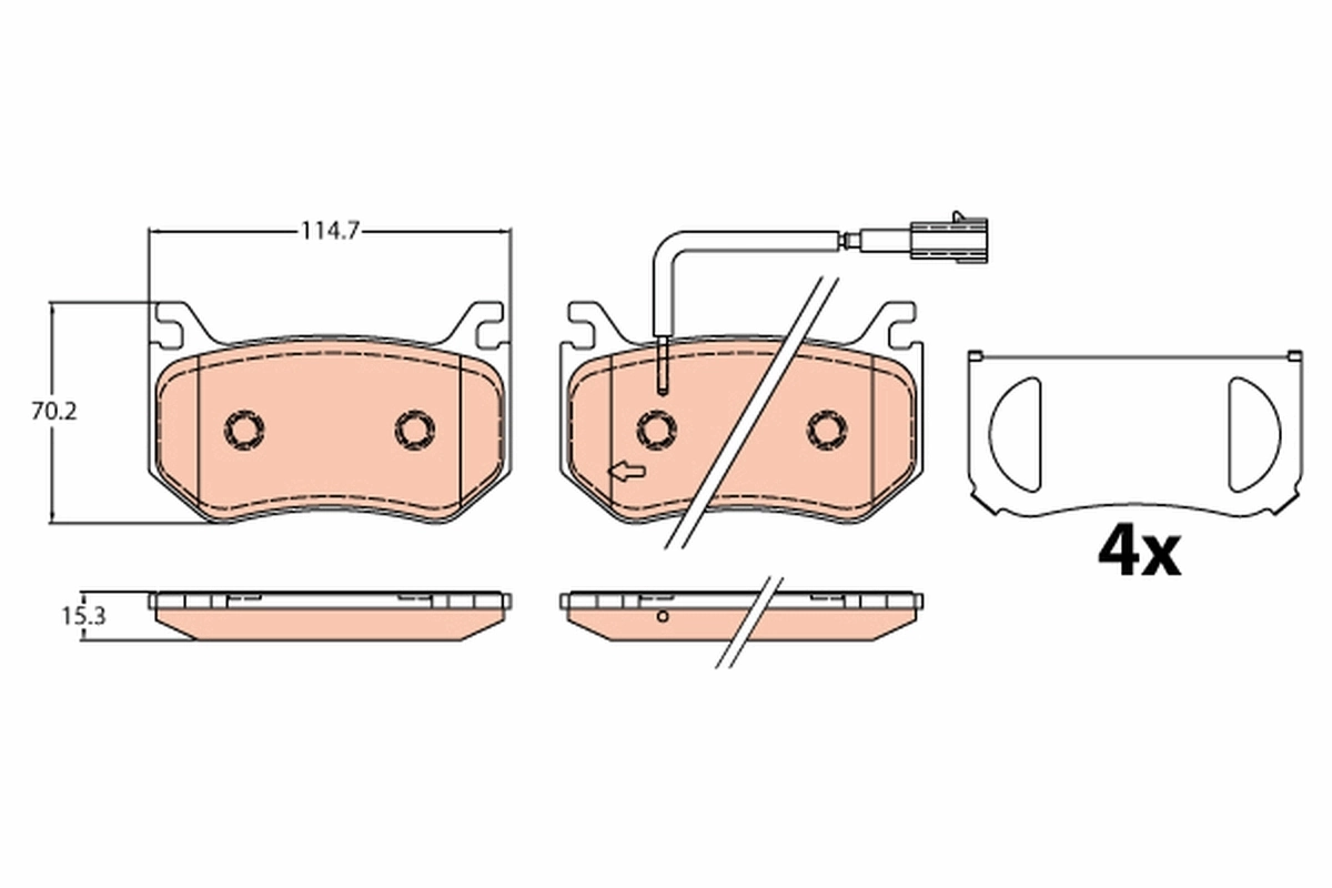Brake Pad Set, disc brake GDB2209