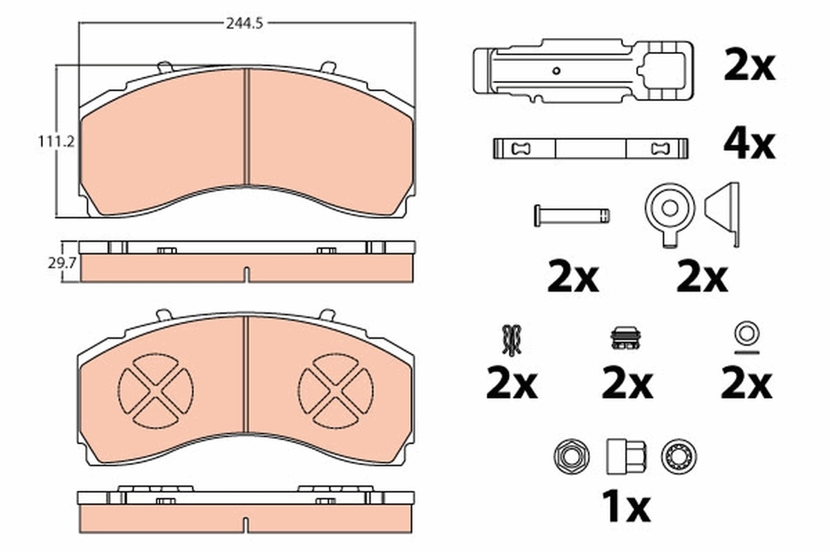 Brake Pad Set, disc brake GDB5111