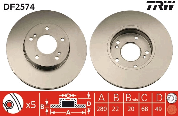 Brake Disc DF2574