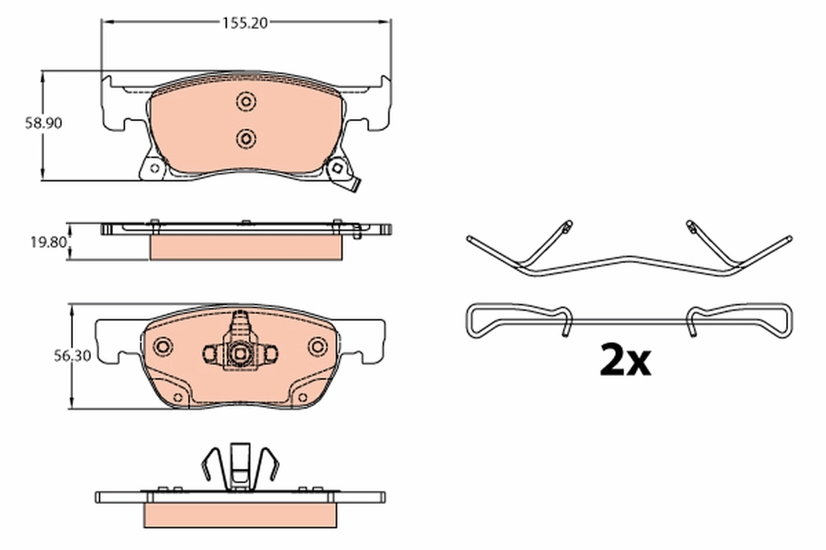 Brake Pad Set, disc brake GDB2138