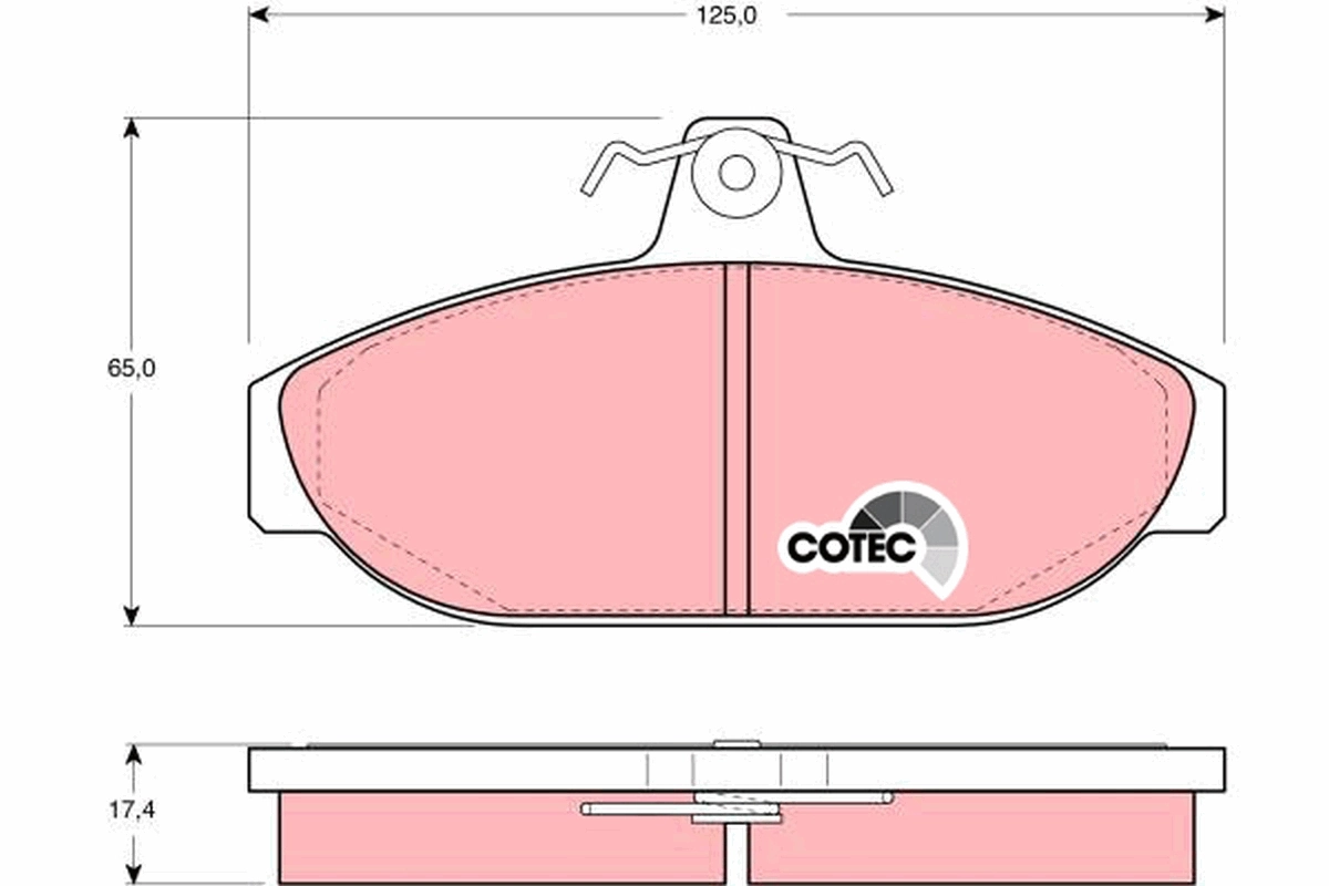 Brake Pad Set, disc brake COTEC GDB482