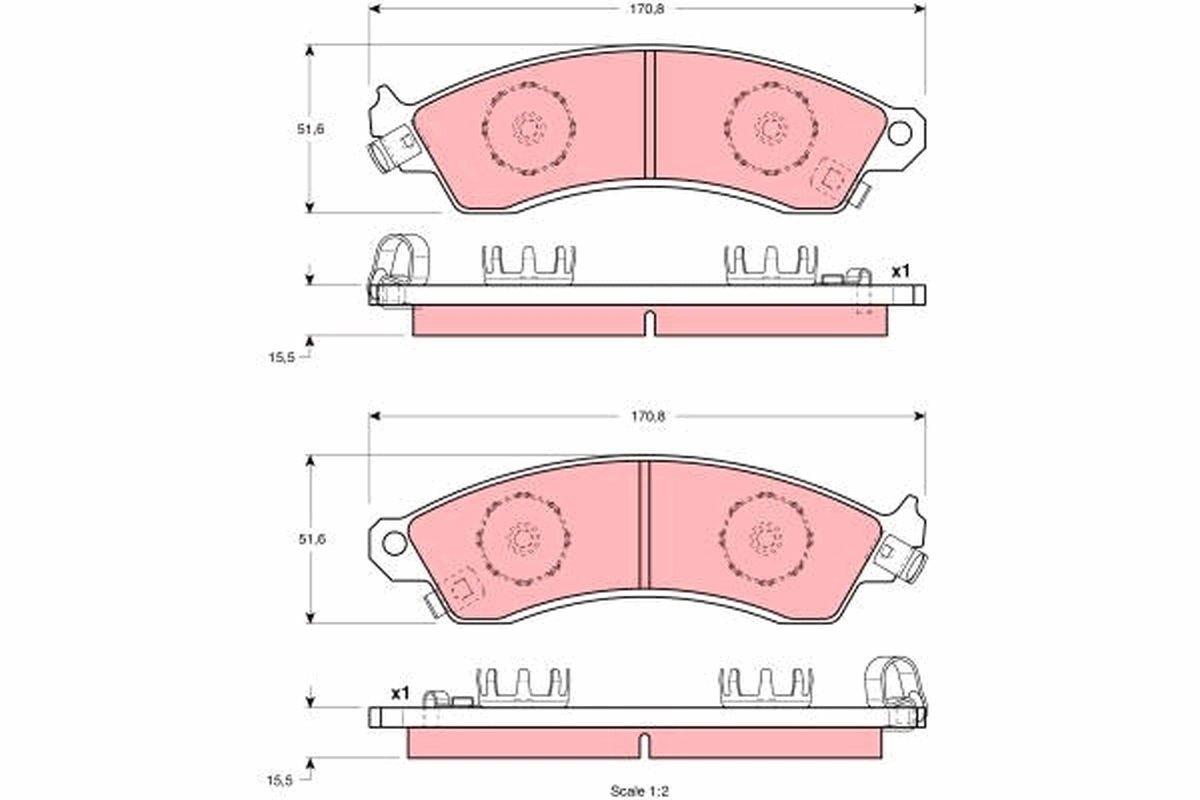 Brake Pad Set, disc brake GDB1226