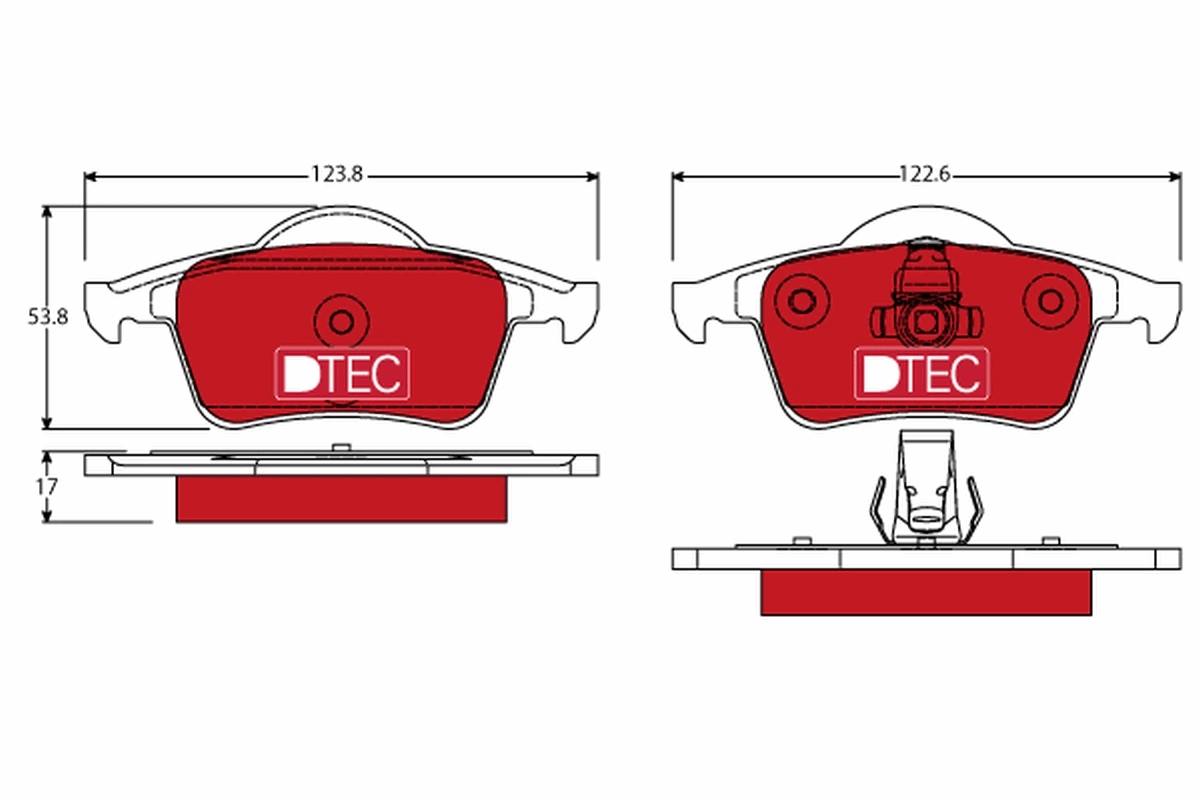 Brake Pad Set, disc brake DTEC COTEC GDB1389DTE