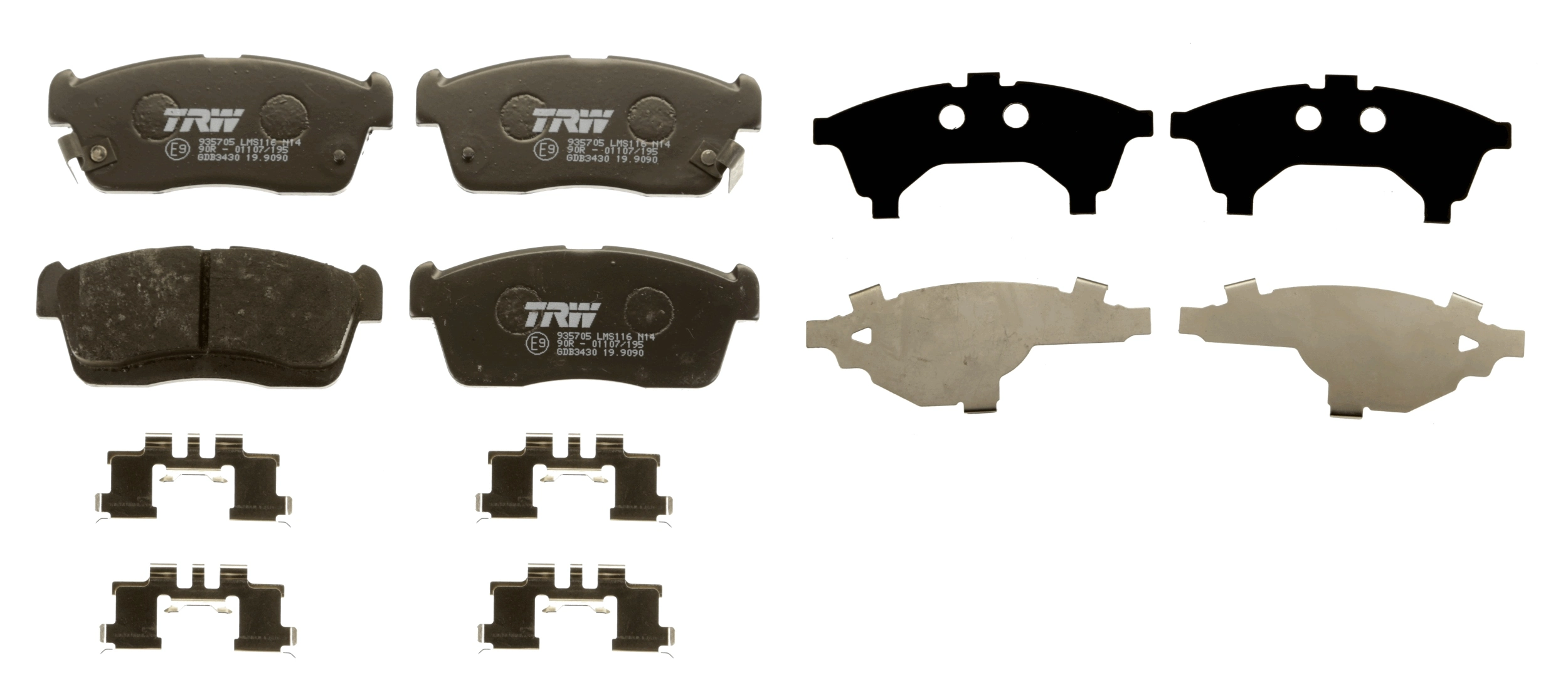 Brake Pad Set, disc brake COTEC GDB3430