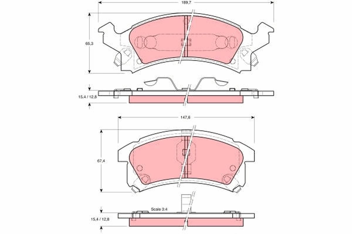 Brake Pad Set, disc brake GDB4002