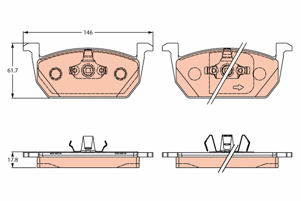 Brake Pad Set, disc brake GDB2266