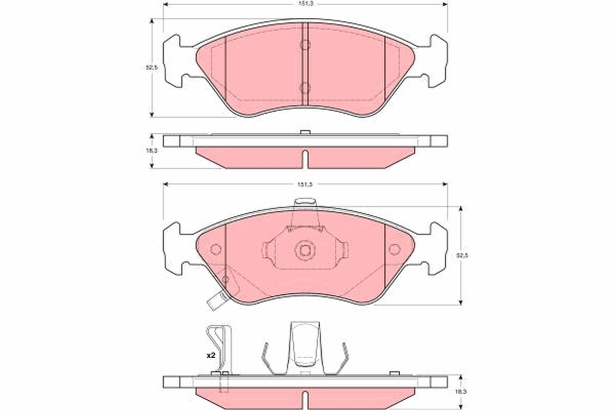 Brake Pad Set, disc brake GDB3173