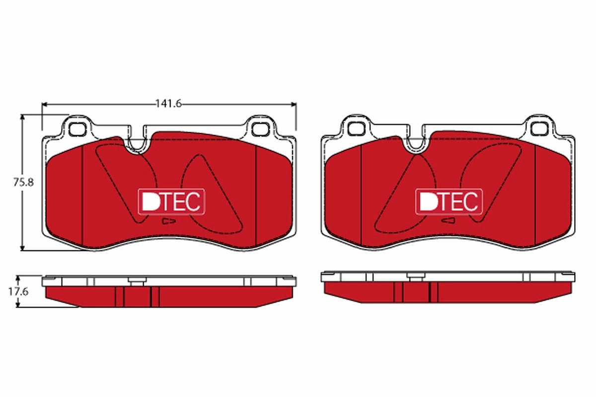 Brake Pad Set, disc brake DTEC COTEC GDB1733DTE