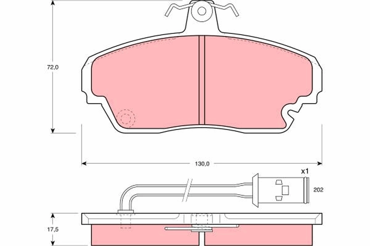 Brake Pad Set, disc brake COTEC GDB851