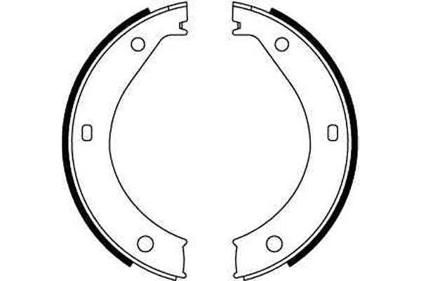 Brake Shoe Set, parking brake GS8217