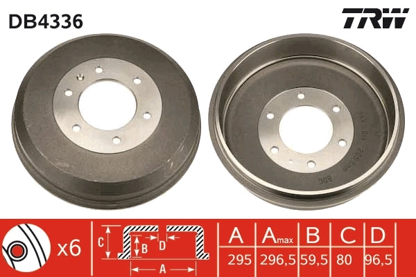TRW DB4336 Brake Drum