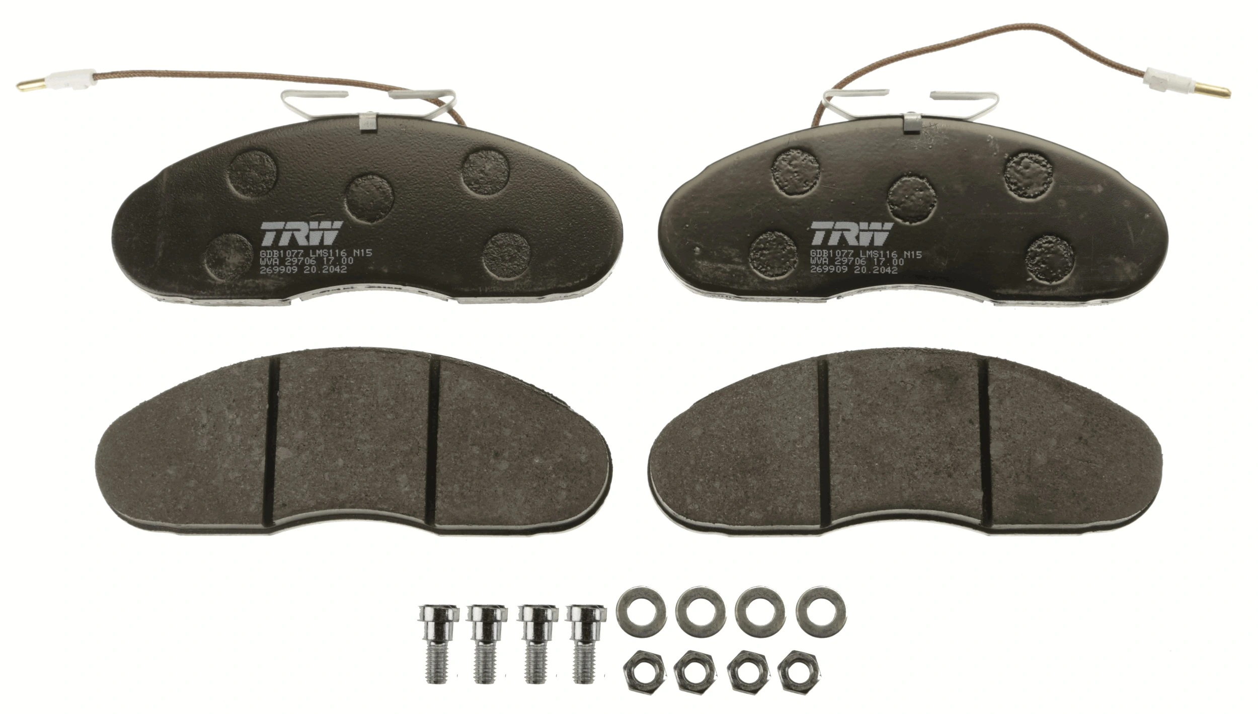 Brake Pad Set, disc brake COTEC GDB1077