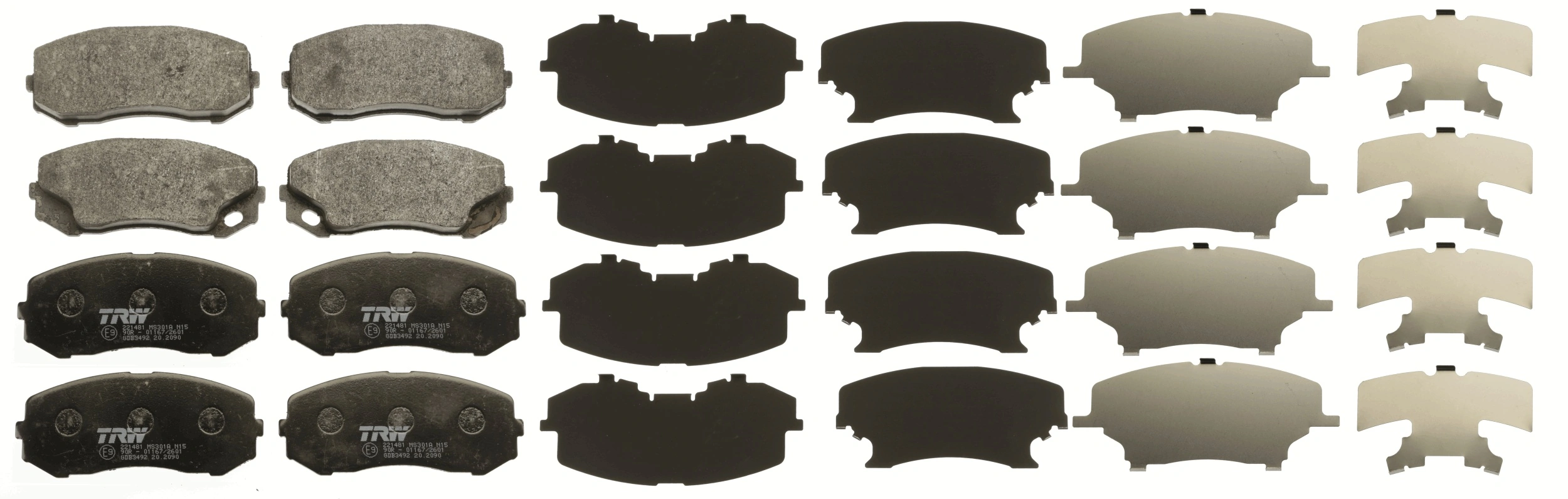 Brake Pad Set, disc brake COTEC GDB3492