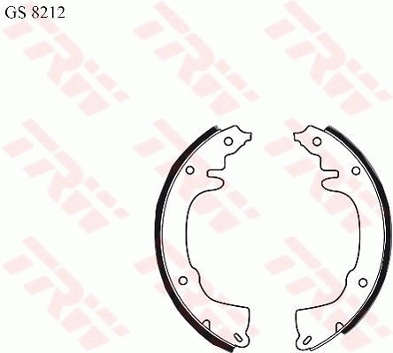 TRW GS8212 Brake Shoe Set