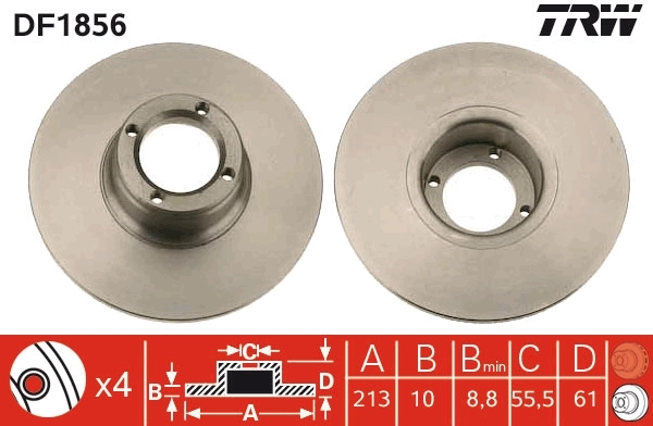 Disco de freno DF1856