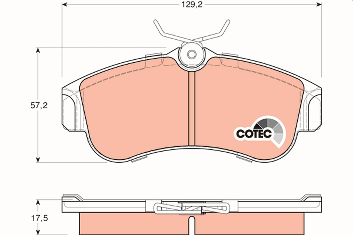 Brake Pad Set, disc brake COTEC GDB848