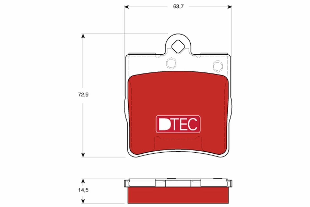 Brake Pad Set, disc brake DTEC COTEC GDB1545DTE