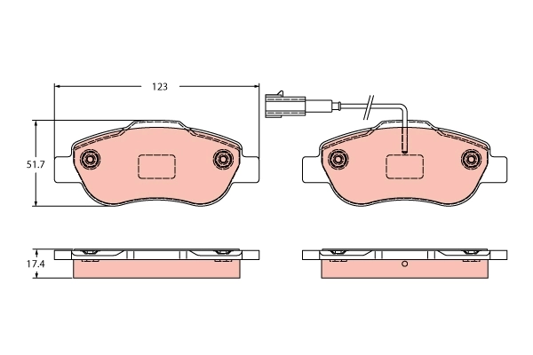 Brake Pad Set, disc brake GDB2405