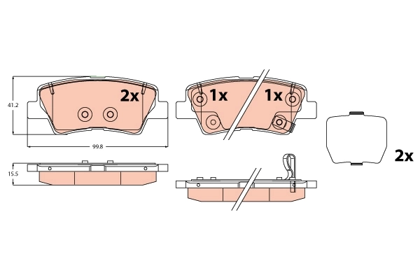 Brake Pad Set, disc brake GDB2309