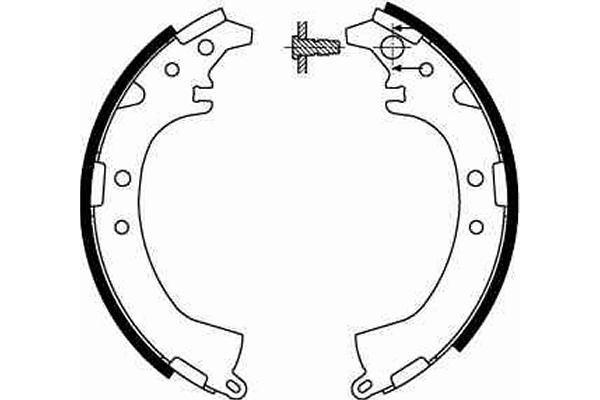 TRW GS8649 Brake Shoe Set