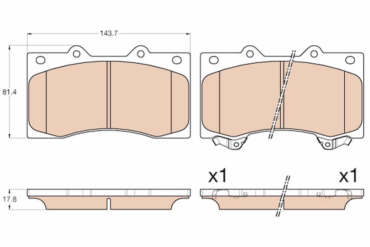 Brake Pad Set, disc brake GDB3560