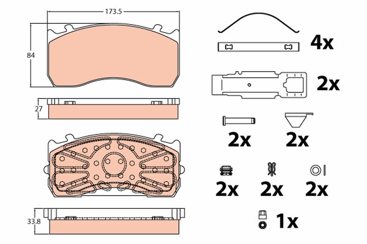 Brake Pad Set, disc brake GDB5073