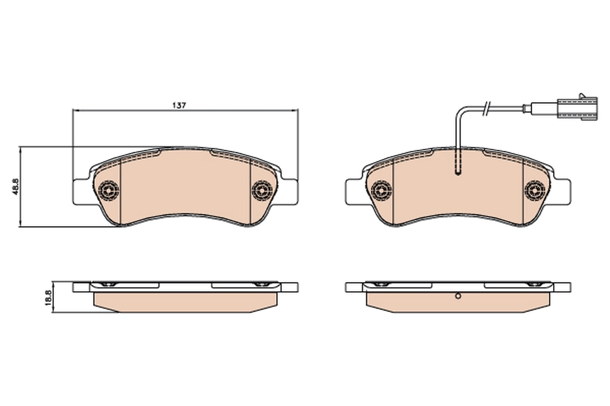 Brake Pad Set, disc brake GDB2068