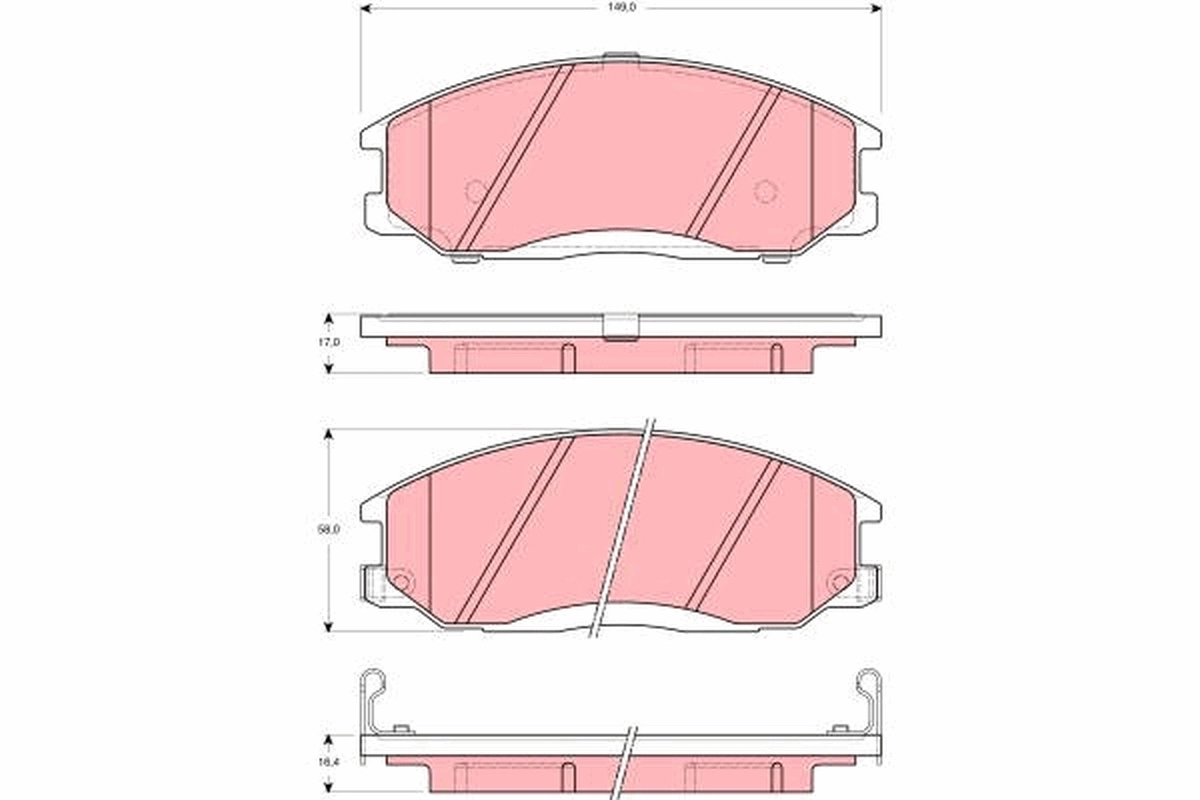 Brake Pad Set, disc brake GDB3257