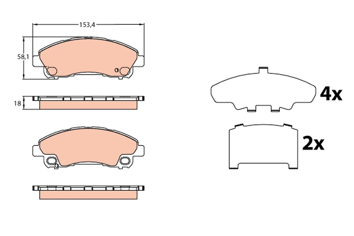 Brake Pad Set, disc brake GDB3644