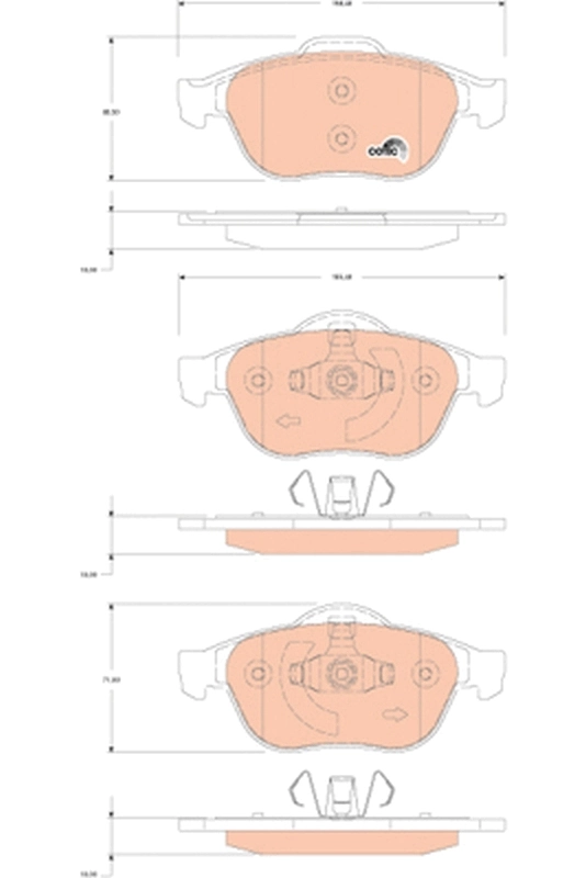 Brake Pad Set, disc brake COTEC GDB1823