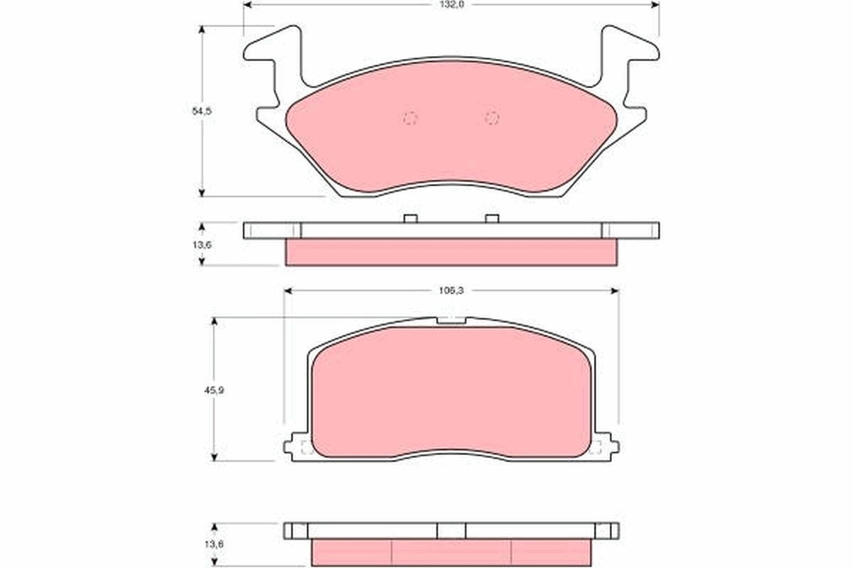 Brake Pad Set, disc brake GDB878