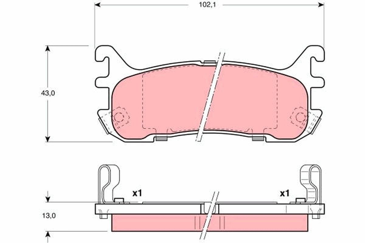 Brake Pad Set, disc brake GDB3129