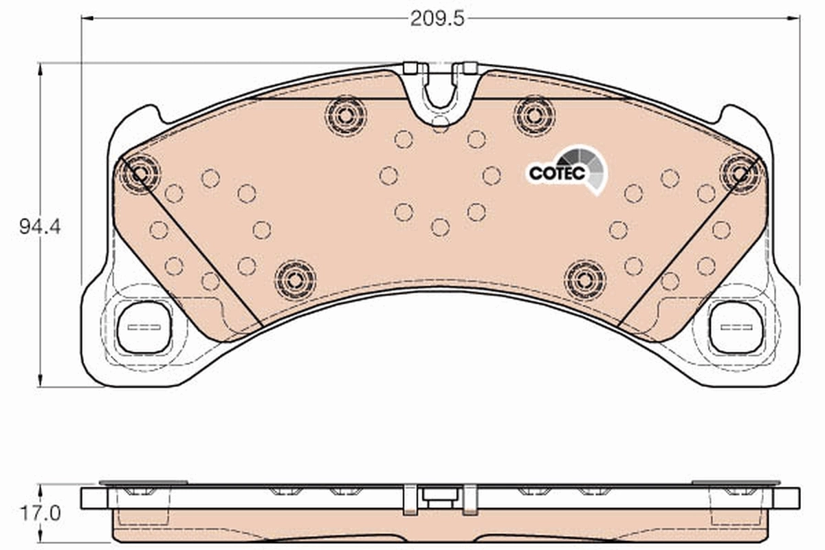 Brake Pad Set, disc brake COTEC GDB2004