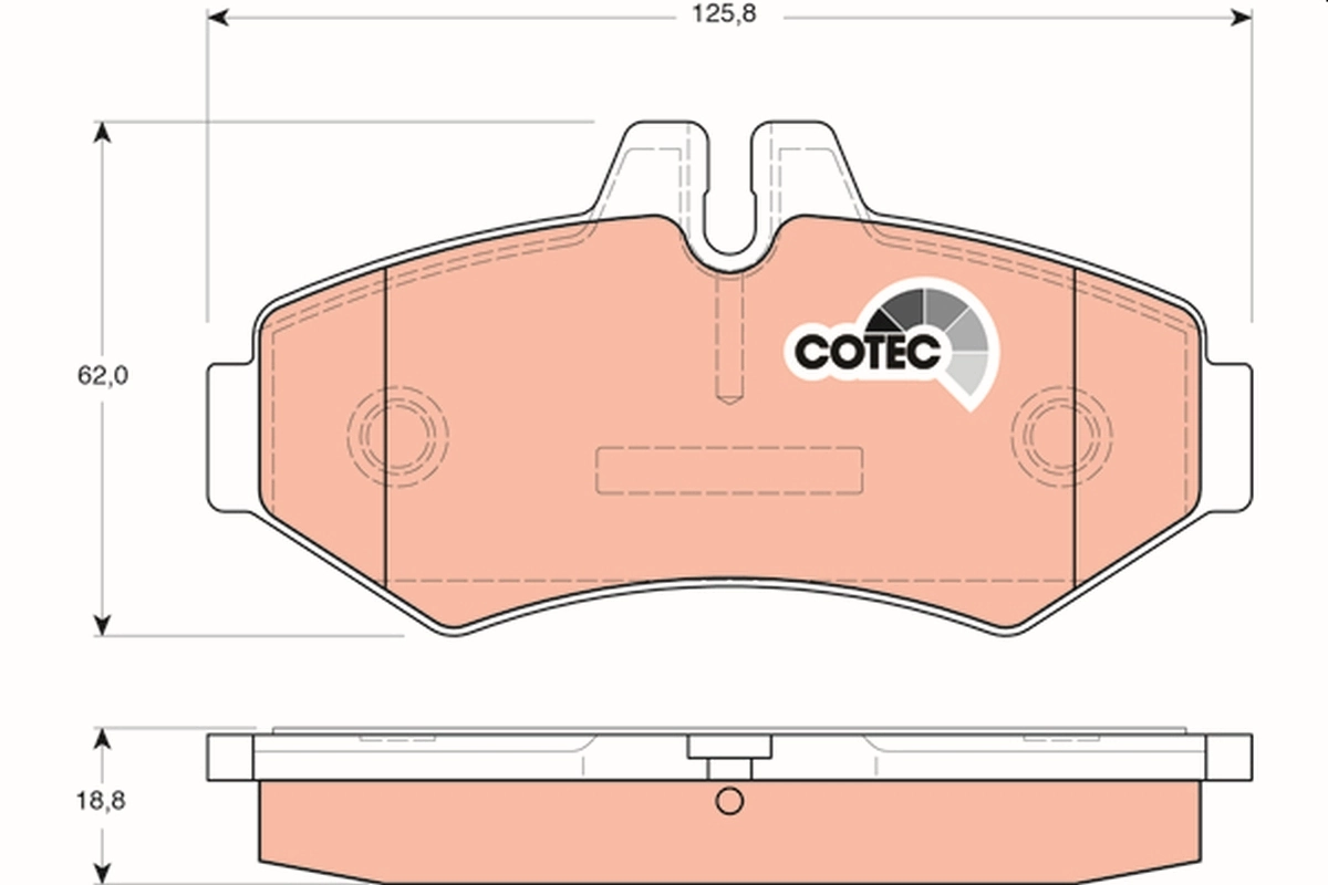 Brake Pad Set, disc brake COTEC GDB1399