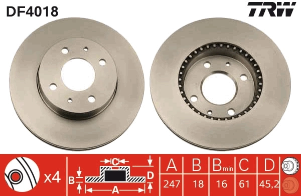 Brake Disc DF4018