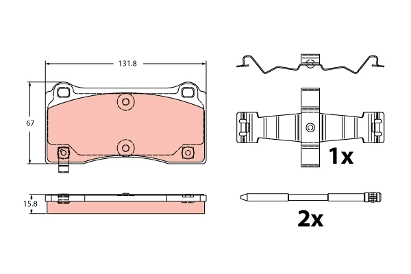 Brake Pad Set, disc brake GDB2448