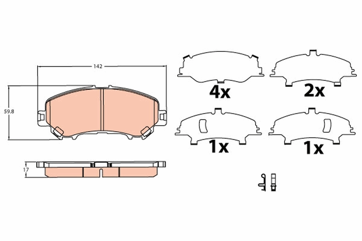 Brake Pad Set, disc brake GDB3622