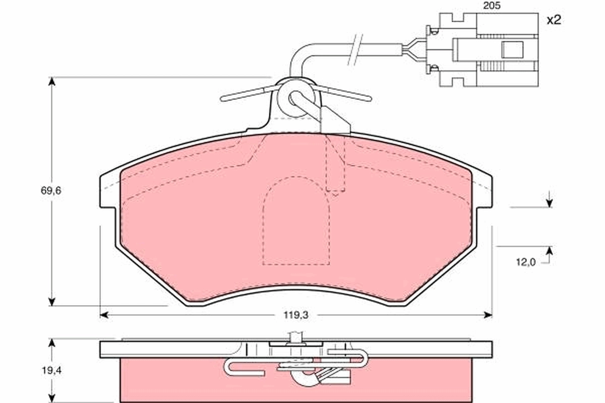 Brake Pad Set, disc brake GDB1057
