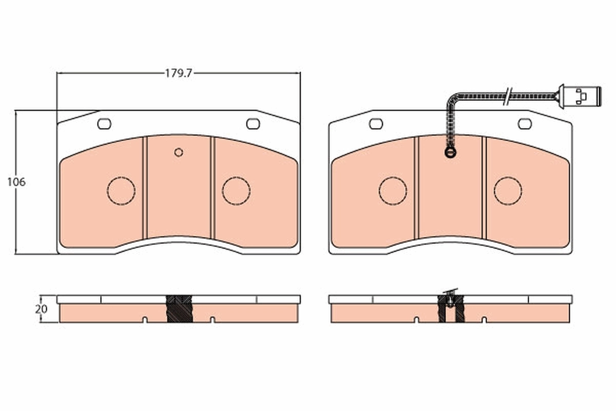 Brake Pad Set, disc brake GDB5060