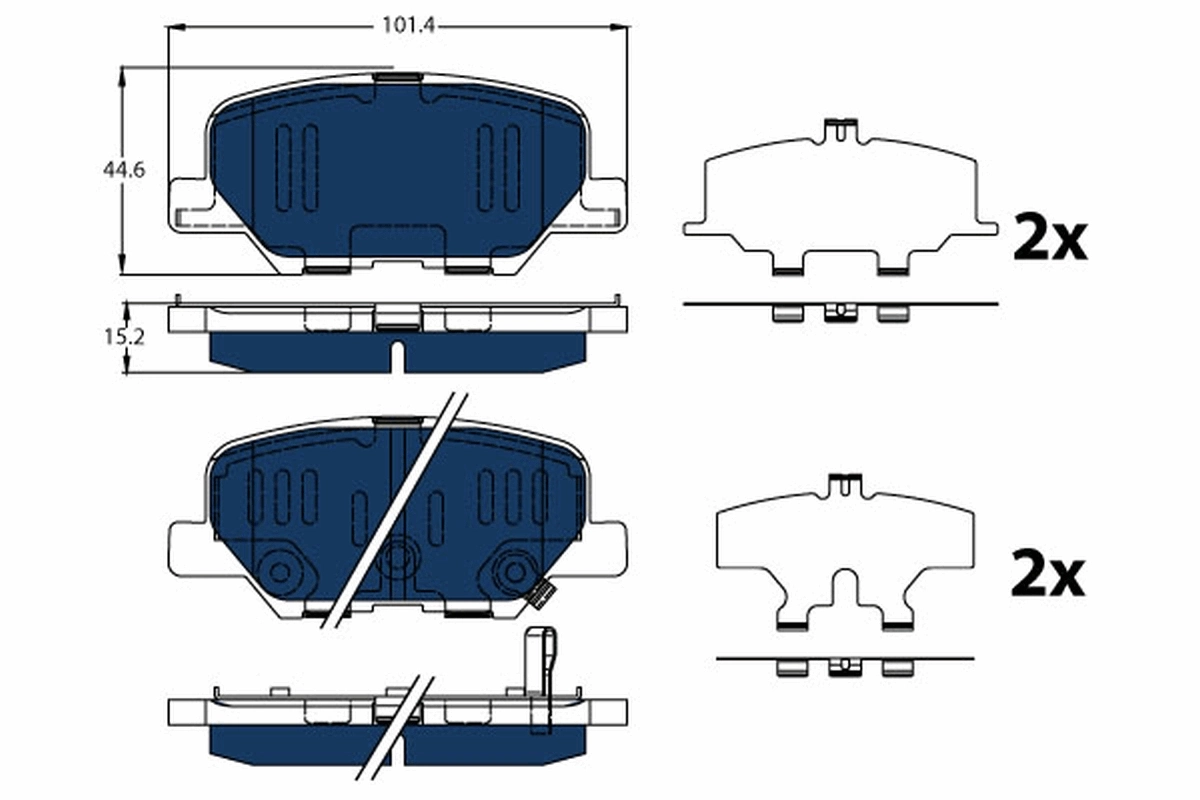 Brake Pad Set, disc brake ELECTRIC BLUE GDB3583BTE