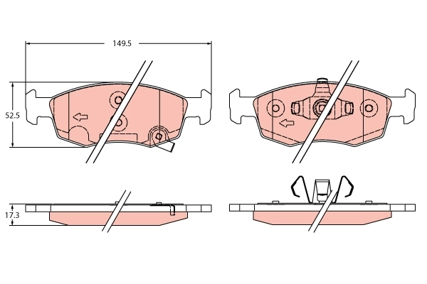 Brake Pad Set, disc brake GDB2350