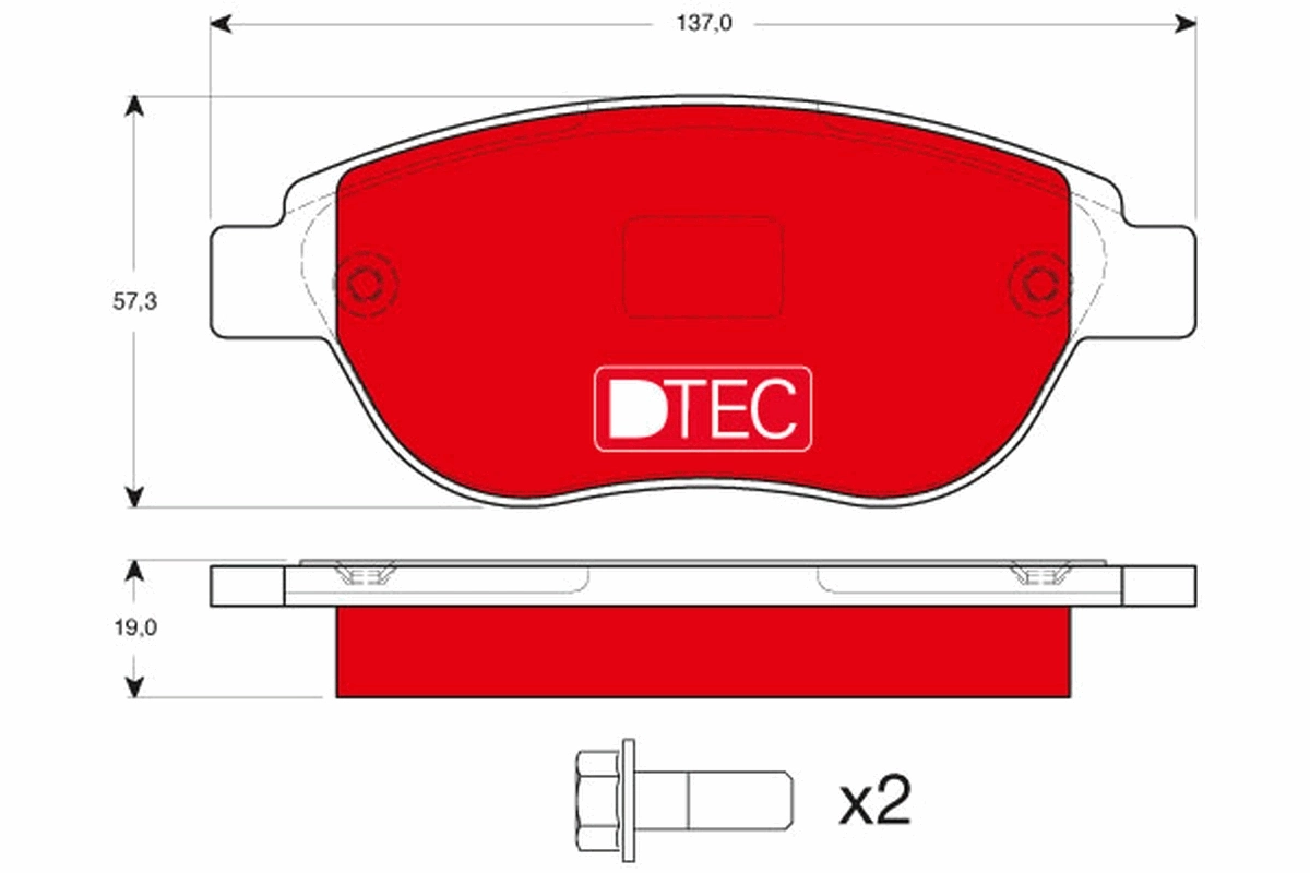 Brake Pad Set, disc brake DTEC COTEC GDB1464DTE
