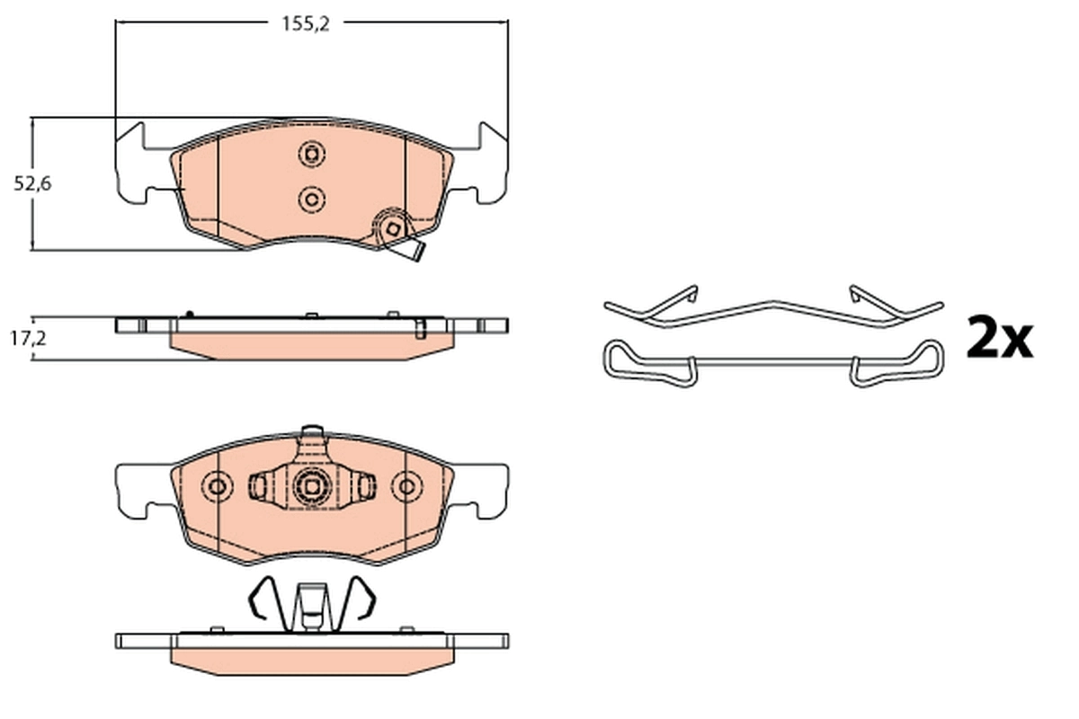 Brake Pad Set, disc brake GDB2099
