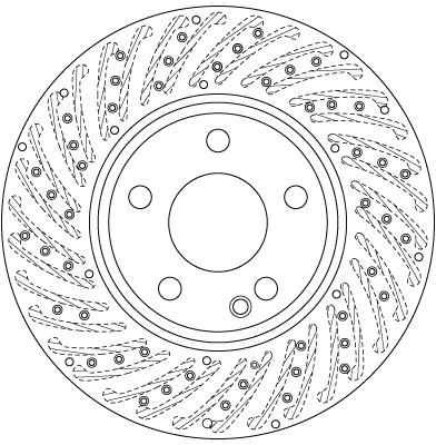 Brake Disc TRW SINGLE DF6262S