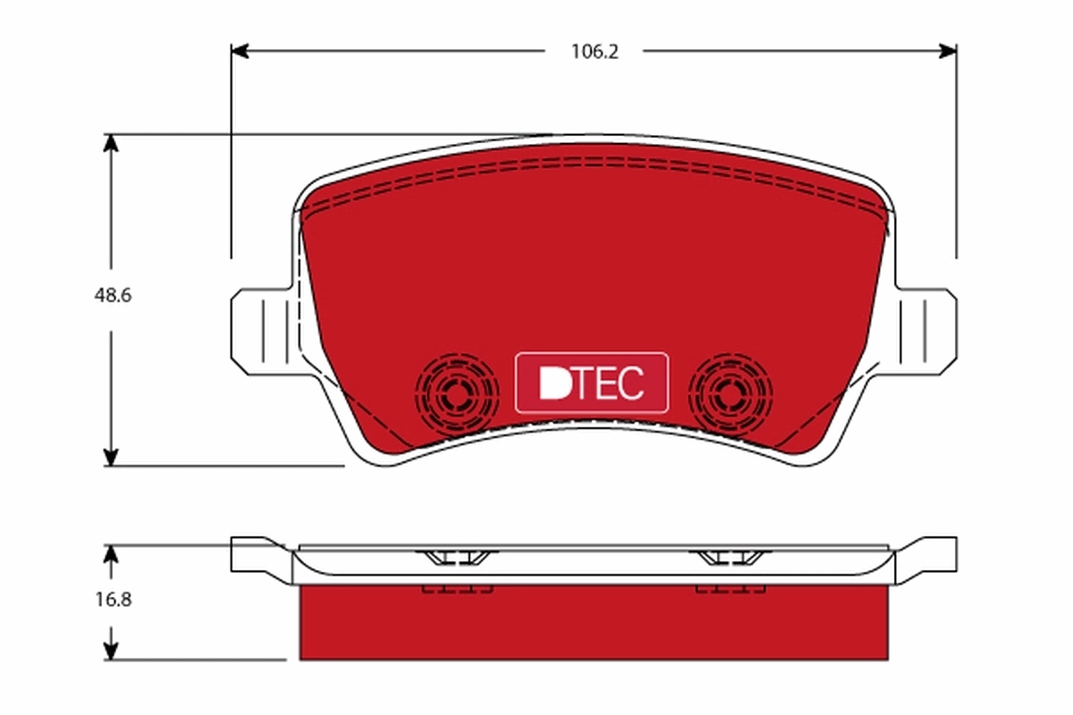 Brake Pad Set, disc brake DTEC COTEC GDB1685DTE