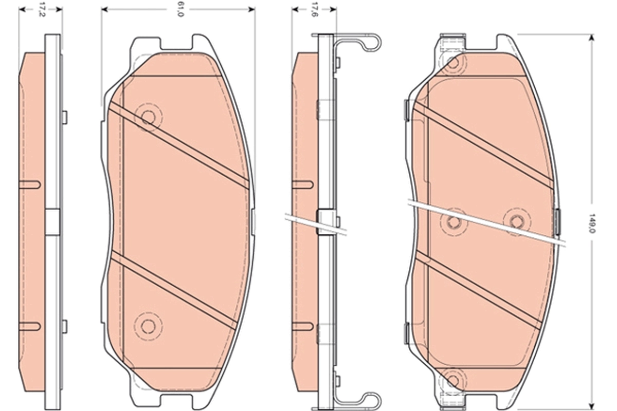 Brake Pad Set, disc brake GDB3412