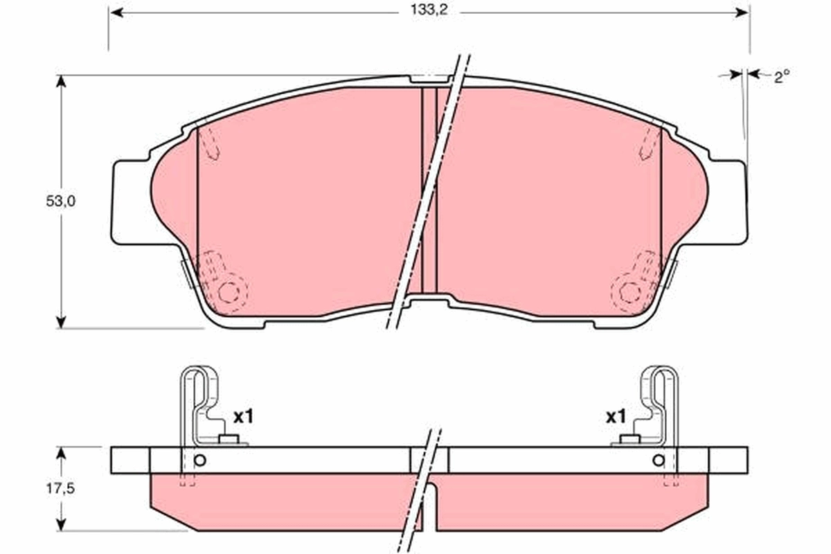 Brake Pad Set, disc brake GDB3207